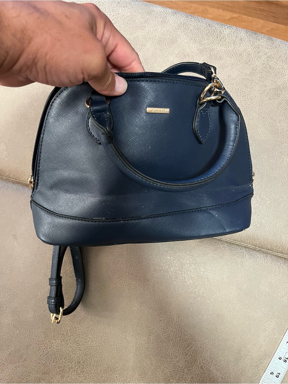 Lovevook Classic Navy Dome Satchel Handbag - Unbranded